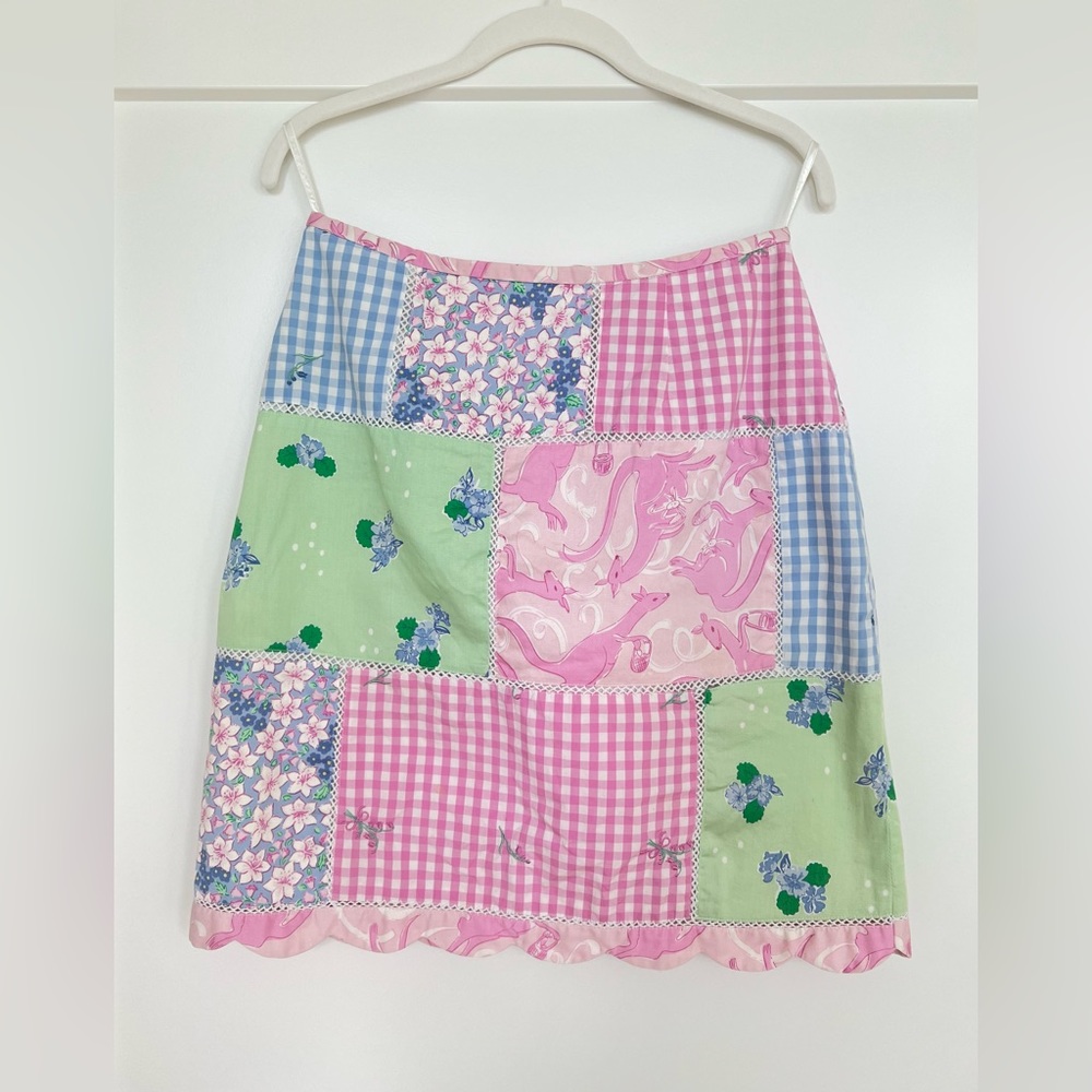 Vintage! Lilly Pulitzer Patchwork Pastel Skirt